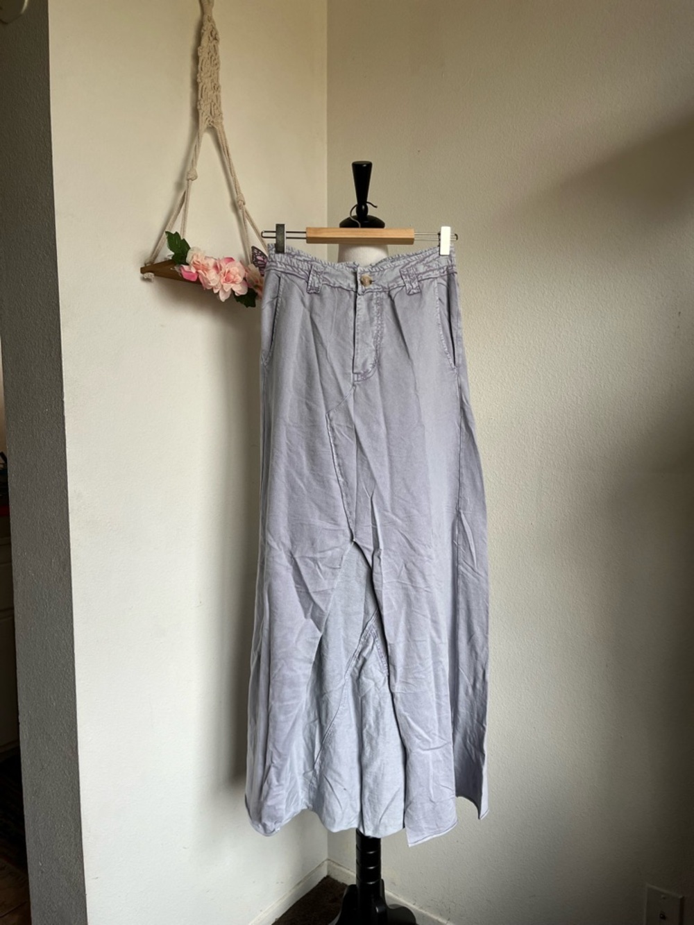 Free People Light Lavender Maxi Skirt size XS
